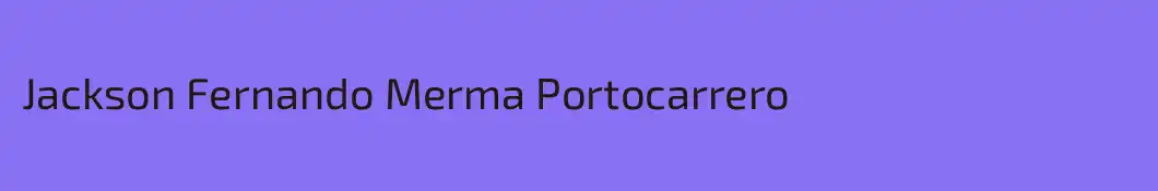 Jackson Fernando Merma Portocarrero